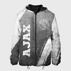 Куртка с капюшоном мужская Ajax - grey gradient вертикально, цвет: 3D-черный