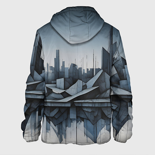 Мужская куртка Небоскребы и скалы / 3D-Белый – фото 2
