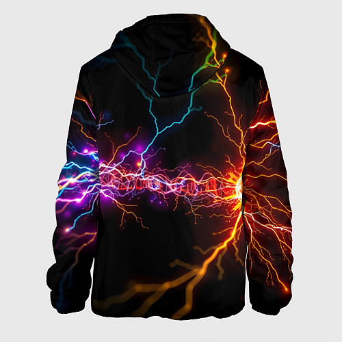 Мужская куртка Две неоновые вспышки / 3D-Белый – фото 2