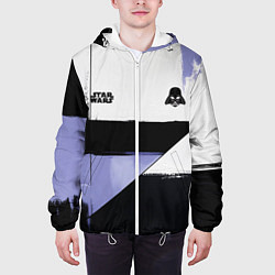 Куртка с капюшоном мужская Дарт Вейдер Звездные войны, цвет: 3D-белый — фото 2
