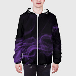 Куртка с капюшоном мужская Color smoke purple, цвет: 3D-белый — фото 2