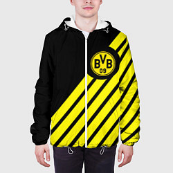 Куртка с капюшоном мужская Borussia geometry yellow, цвет: 3D-белый — фото 2