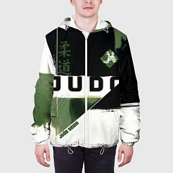 Куртка с капюшоном мужская Время дзюдо, цвет: 3D-белый — фото 2