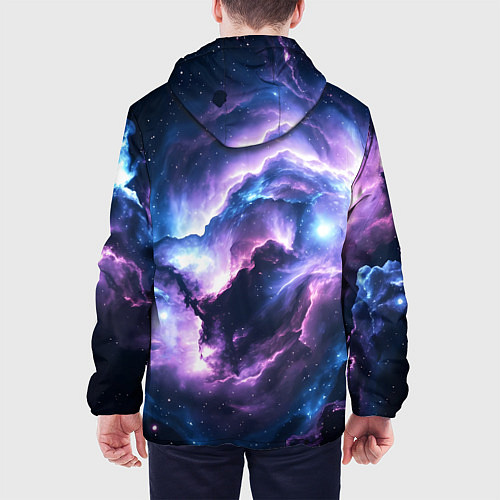 Мужская куртка Фиолетовая туманность / 3D-Черный – фото 4