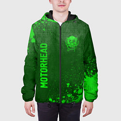 Куртка с капюшоном мужская Motorhead - green gradient вертикально, цвет: 3D-черный — фото 2