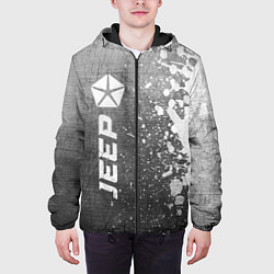 Куртка с капюшоном мужская Jeep - grey gradient по-вертикали, цвет: 3D-черный — фото 2