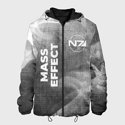 Куртка с капюшоном мужская Mass Effect - grey gradient вертикально, цвет: 3D-черный