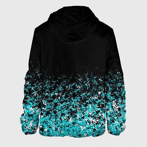 Мужская куртка Sport чёрно-голубой пятнистый / 3D-Черный – фото 2