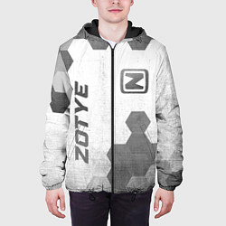Куртка с капюшоном мужская Zotye - white gradient вертикально, цвет: 3D-черный — фото 2