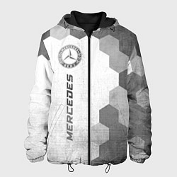 Куртка с капюшоном мужская Mercedes - white gradient по-вертикали, цвет: 3D-черный