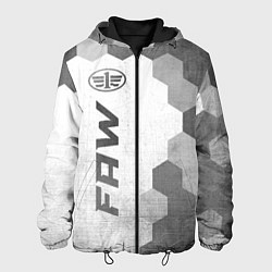 Куртка с капюшоном мужская FAW - white gradient по-вертикали, цвет: 3D-черный