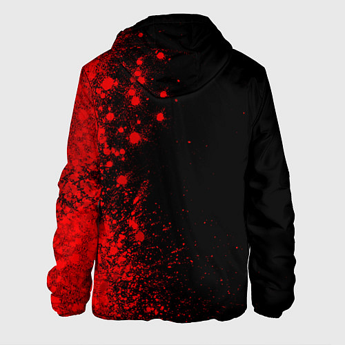 Мужская куртка Queen - red gradient по-вертикали / 3D-Черный – фото 2