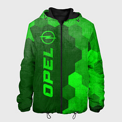 Куртка с капюшоном мужская Opel - green gradient по-вертикали, цвет: 3D-черный