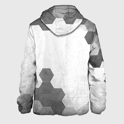 Мужская куртка Volkswagen - white gradient вертикально / 3D-Черный – фото 2