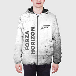 Куртка с капюшоном мужская Forza Horizon - white gradient вертикально, цвет: 3D-черный — фото 2