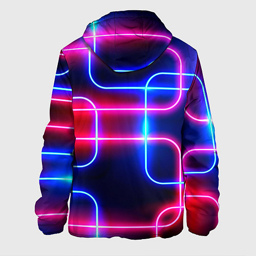 Мужская куртка Цветные светящиеся неоны / 3D-Белый – фото 2