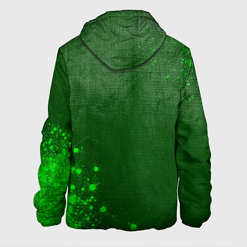 Мужская куртка Fiat - green gradient вертикально / 3D-Черный – фото 2