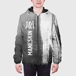 Куртка с капюшоном мужская Maneskin - grey gradient по-вертикали, цвет: 3D-черный — фото 2