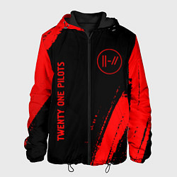 Мужская куртка Twenty One Pilots - red gradient вертикально