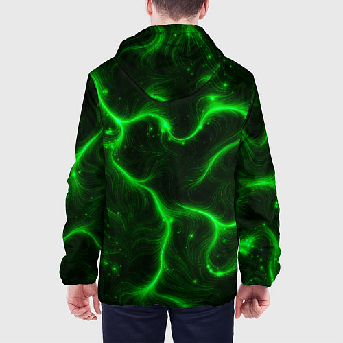 Мужская куртка Неновые зигзаги / 3D-Черный – фото 4