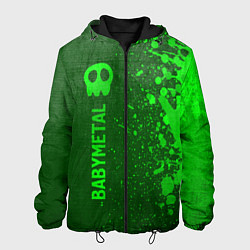 Куртка с капюшоном мужская Babymetal - green gradient по-вертикали, цвет: 3D-черный