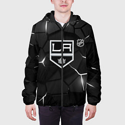 Куртка с капюшоном мужская Лос Анджелес Кингз - НХЛ хоккей, цвет: 3D-черный — фото 2