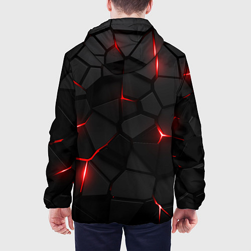 Мужская куртка Детройт Ред Уингз - плиты с подсветкой / 3D-Черный – фото 4