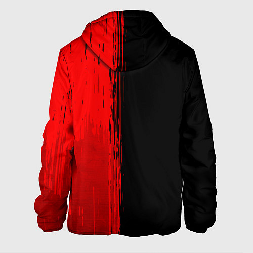 Мужская куртка Slipknot - red gradient по-вертикали / 3D-Черный – фото 2