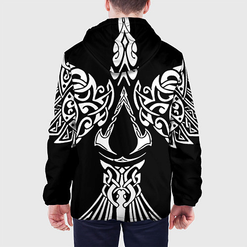 Мужская куртка Силуэт ворона - Aссасинс Крид / 3D-Черный – фото 4