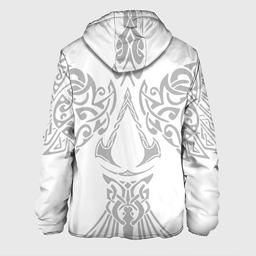 Мужская куртка Ассасин Крид - узор ворон / 3D-Белый – фото 2