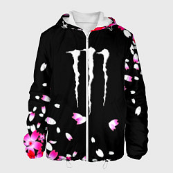 Куртка с капюшоном мужская Monster energy sakura, цвет: 3D-белый