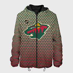Куртка с капюшоном мужская Миннесота Уайлд - геометрический градиент, цвет: 3D-черный