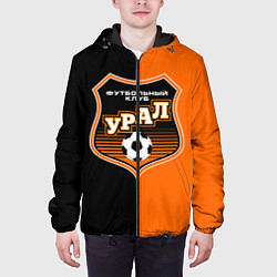 Куртка с капюшоном мужская ФК Урал - оранжево черные, цвет: 3D-черный — фото 2