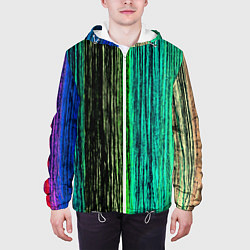Куртка с капюшоном мужская Цветовая палитра, цвет: 3D-белый — фото 2