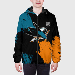 Куртка с капюшоном мужская Сан Хосе Шаркс - два цвета, цвет: 3D-черный — фото 2