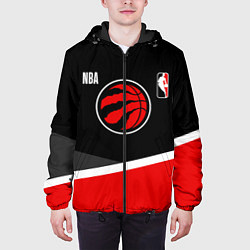 Куртка с капюшоном мужская Toronto Raptors - basketball, цвет: 3D-черный — фото 2