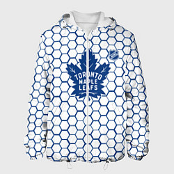 Куртка с капюшоном мужская Торонто Мейпл Лифс - белые соты, цвет: 3D-белый