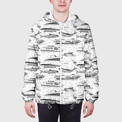 Куртка с капюшоном мужская Корюшка и водный транспорт, цвет: 3D-белый — фото 2