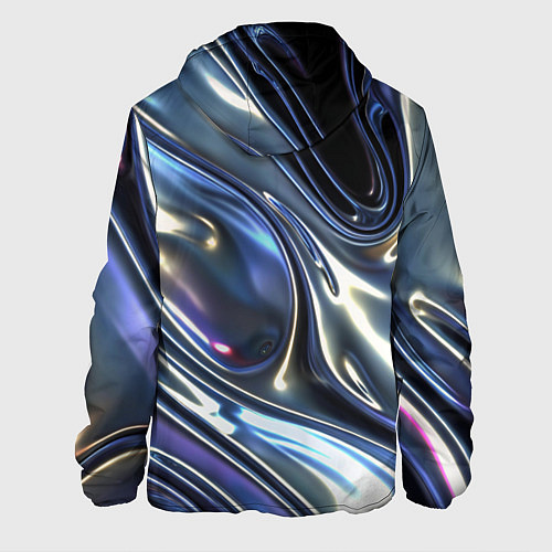 Мужская куртка Серебро жидкий металл / 3D-Белый – фото 2