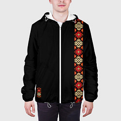 Куртка с капюшоном мужская Русь славянские традиции и культура, цвет: 3D-белый — фото 2