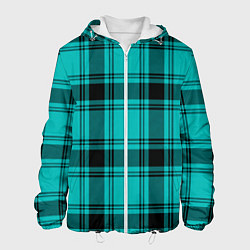 Куртка с капюшоном мужская Checkered blue, цвет: 3D-белый
