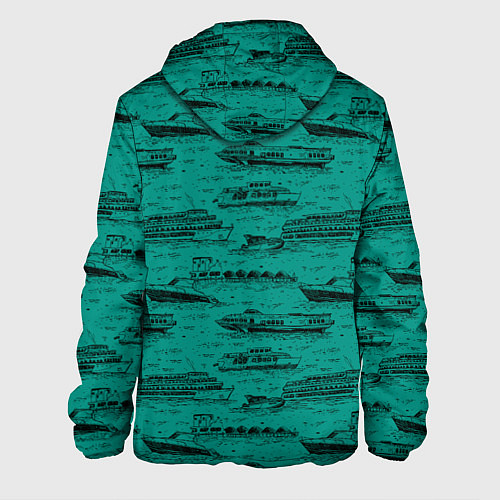 Мужская куртка Корабли плывут по Неве / 3D-Белый – фото 2