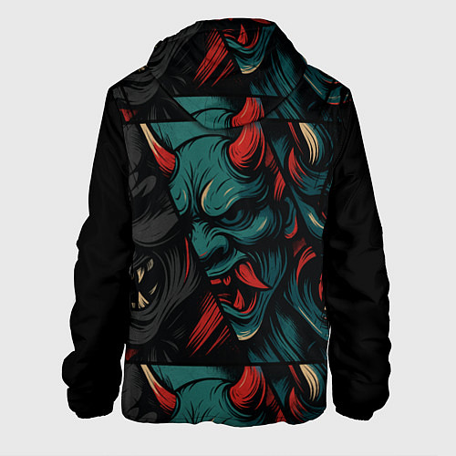 Мужская куртка Демоны Они - нейроарт / 3D-Белый – фото 2