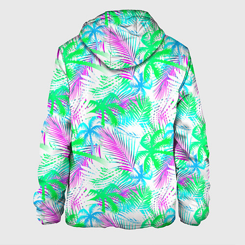 Мужская куртка Palm green light blue / 3D-Белый – фото 2