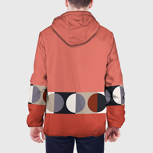 Мужская куртка Луна Малевича розовый томат / 3D-Черный – фото 4