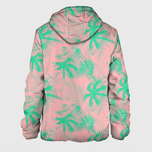 Мужская куртка Palm turquoise pink / 3D-Белый – фото 2