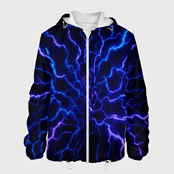 Куртка с капюшоном мужская Разряд молнии текстура, цвет: 3D-белый