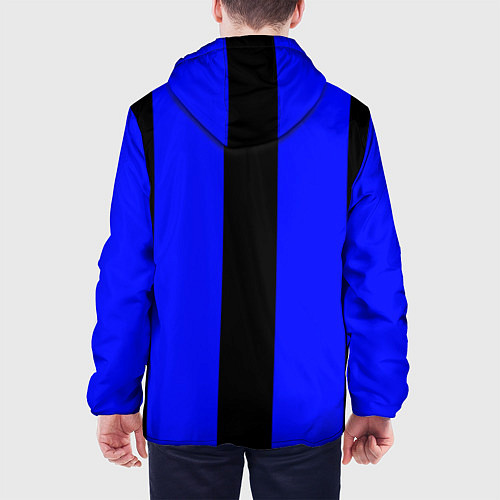 Мужская куртка Color blue black stripes / 3D-Черный – фото 4