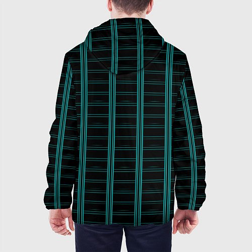 Мужская куртка Color blue dark stripe / 3D-Черный – фото 4