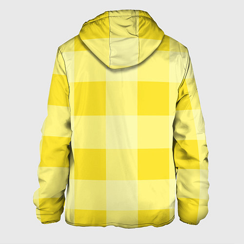 Мужская куртка Солнечный желтый тартан / 3D-Белый – фото 2